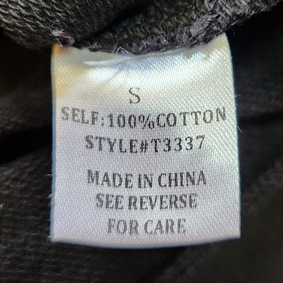 Fab'rik embroidered top puff sleeves black size S - Picture 6 of 8